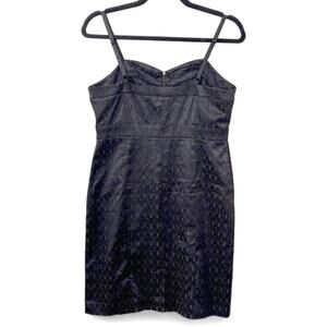 Kensie Women’s Dress Size 8 Y2K Minimalist Cocktail Chic Black Brocade Fit Flare